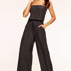 Ramy Brook Selma black strapless jumpsuit